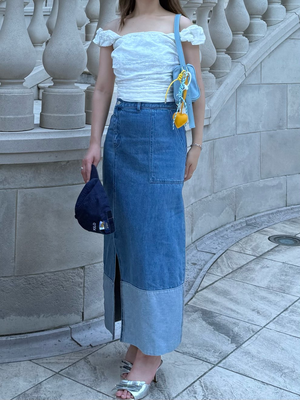 【LIGHT/S_残りわずか】SLIT LONG DENIM SKIRT