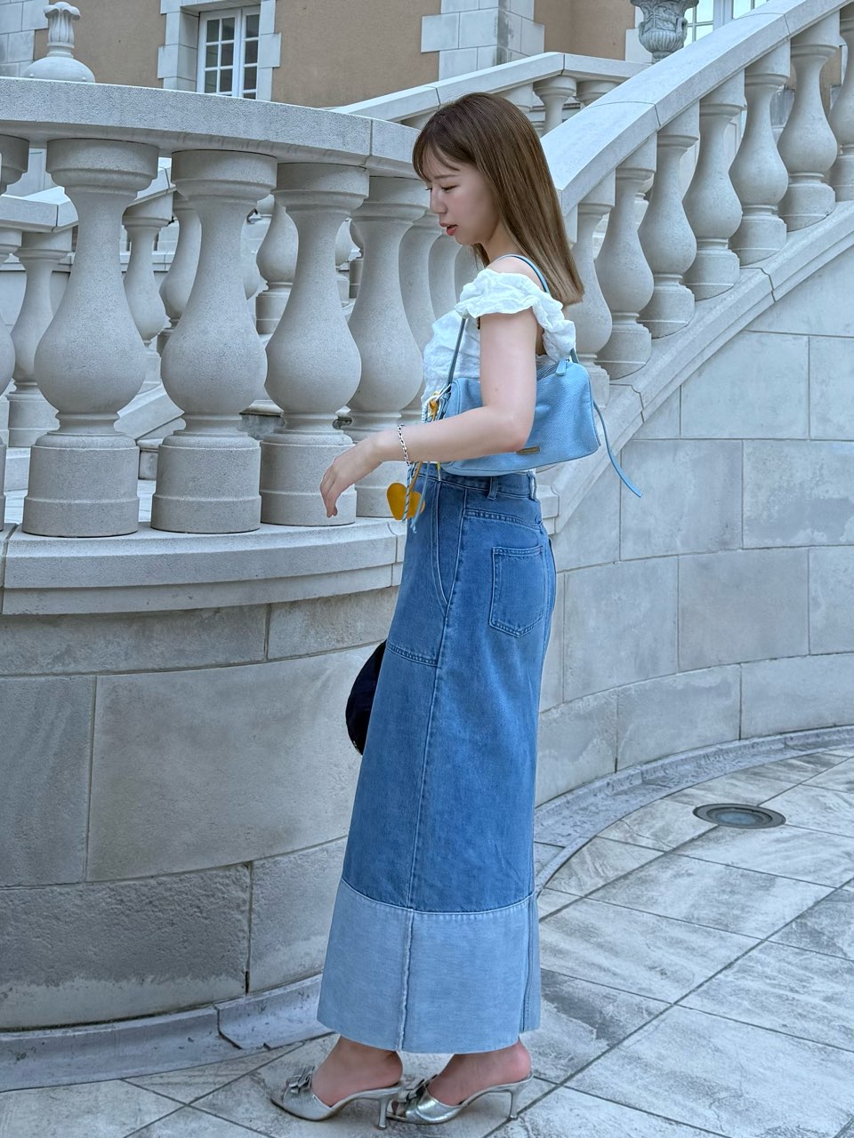 【LIGHT/S_残りわずか】SLIT LONG DENIM SKIRT