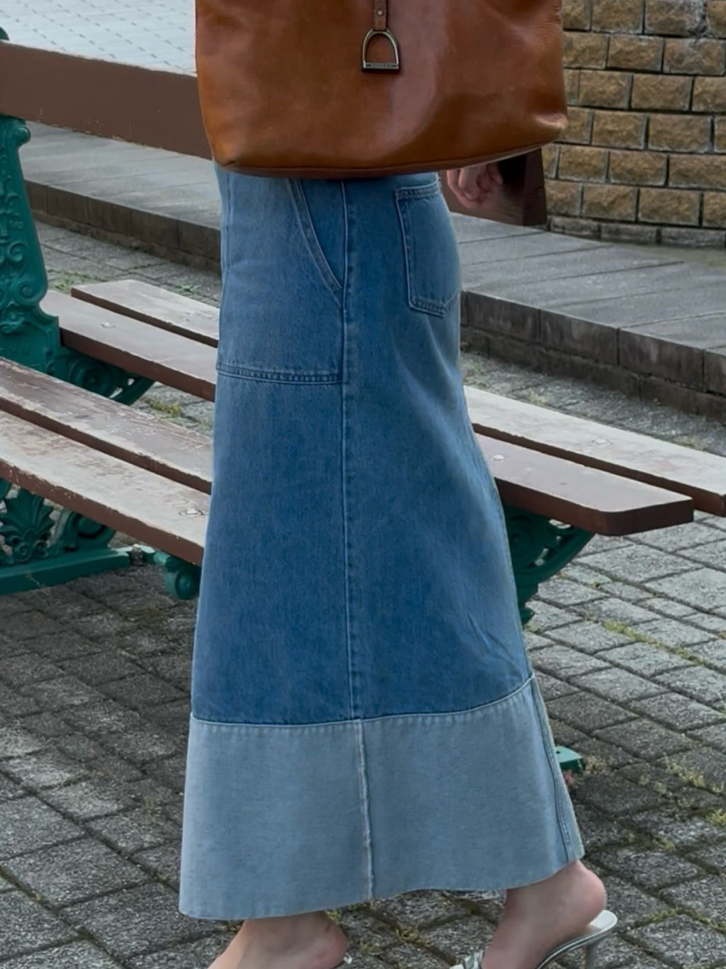 【LIGHT/S_残りわずか】SLIT LONG DENIM SKIRT