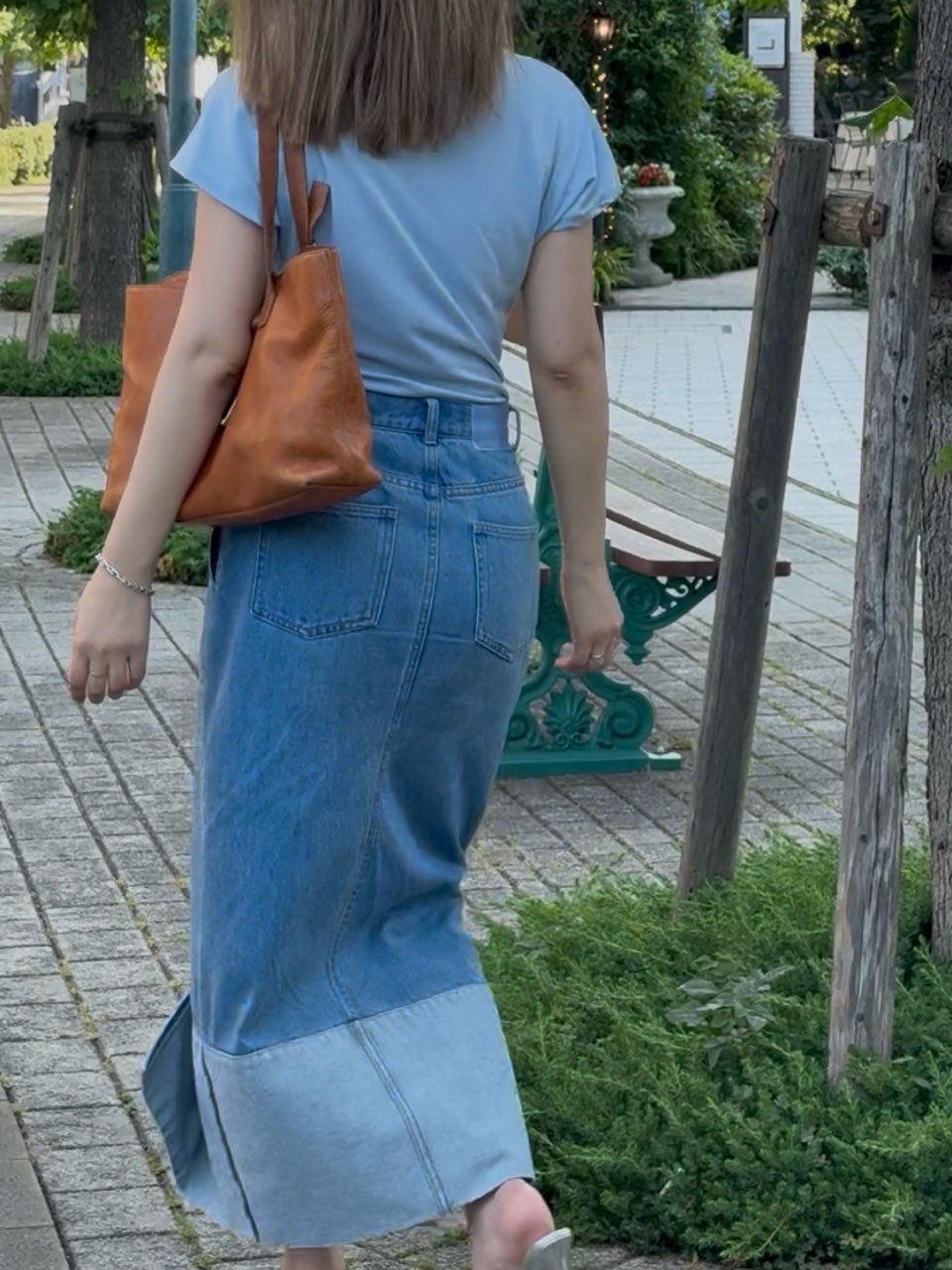 【LIGHT/S_残りわずか】SLIT LONG DENIM SKIRT