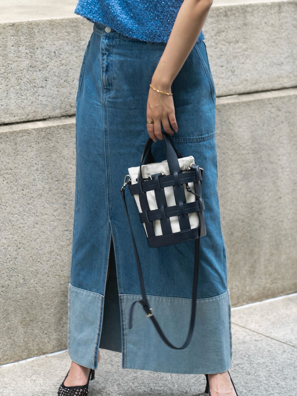 【LIGHT/S_残りわずか】SLIT LONG DENIM SKIRT