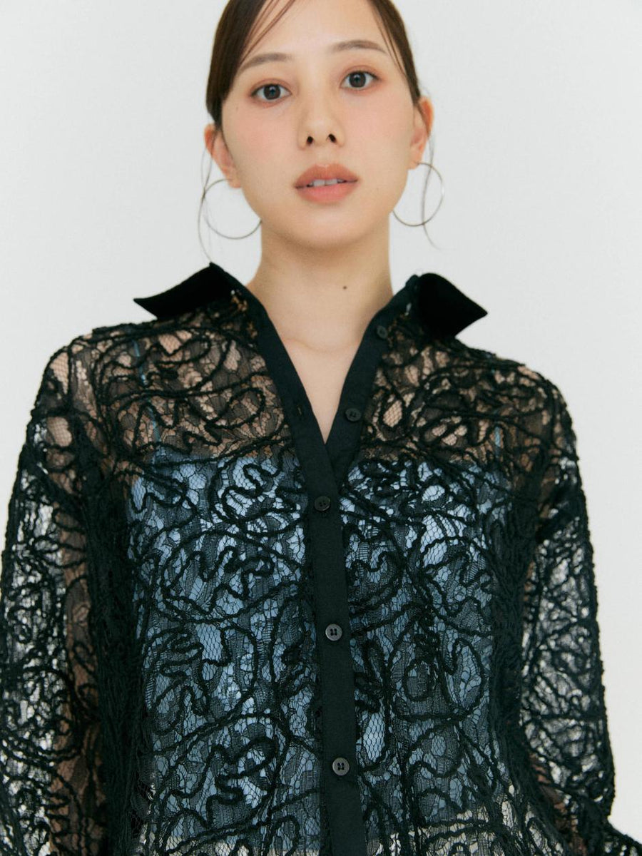 Set Item】LACE EMBROIDERY SET BLOUSE – BLUE×PALANG(ブルーパラン)