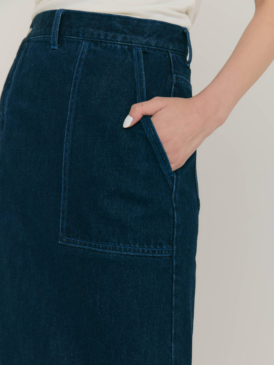 【LIGHT/S_残りわずか】SLIT LONG DENIM SKIRT