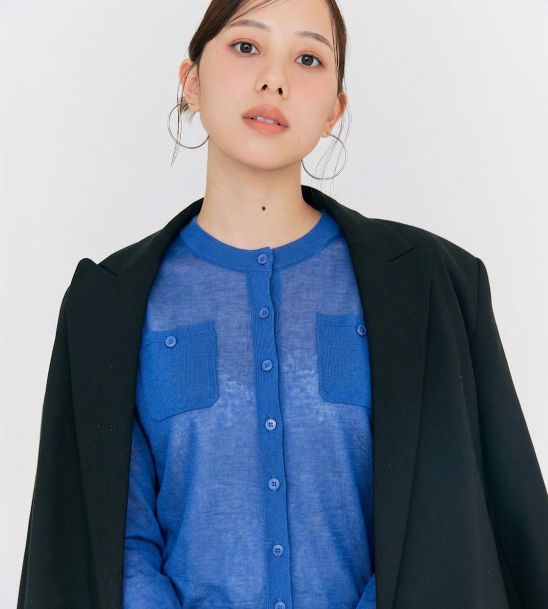 NEW】SHEER POCKET CARDIGAN – BLUE×PALANG(ブルーパラン)