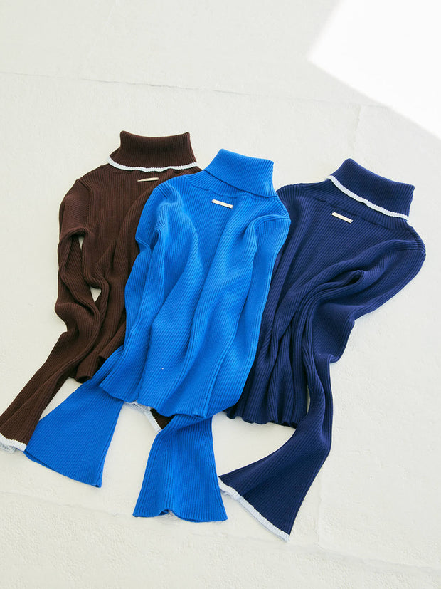 SLIM FLARE TURTLE KNIT