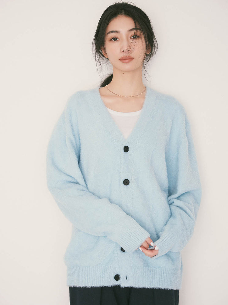 ベストセラー】SHORT SHAGGY BIG CARDIGAN – BLUE×PALANG(ブルーパラン)