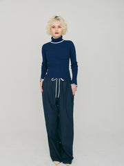 SLIM FLARE TURTLE KNIT