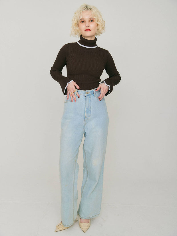 SLIM FLARE TURTLE KNIT