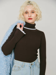 SLIM FLARE TURTLE KNIT