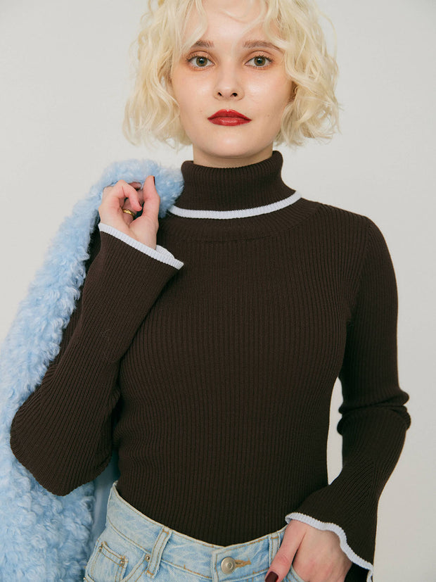 SLIM FLARE TURTLE KNIT