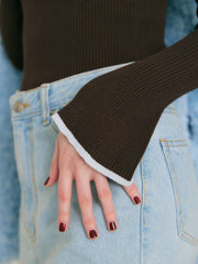 SLIM FLARE TURTLE KNIT