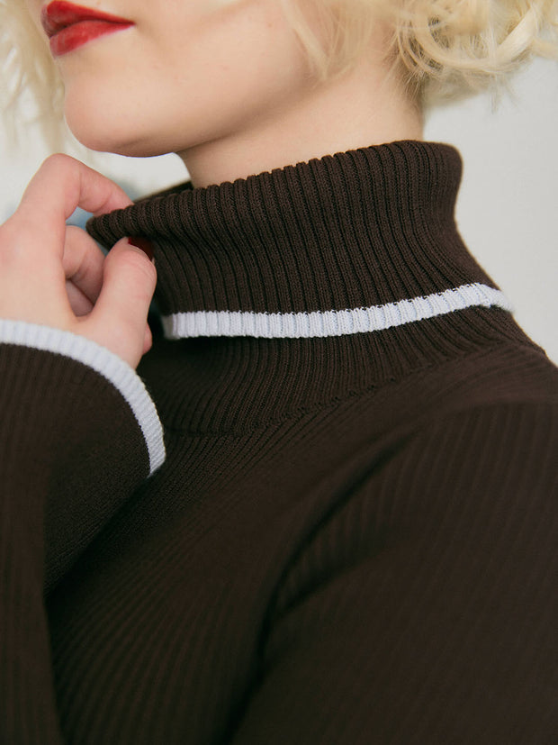 SLIM FLARE TURTLE KNIT