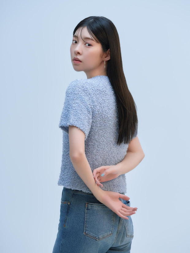 【ベストセラー/VIOLET_残りわずか】MOJA SHORT KNIT（4color）