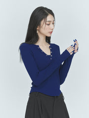 【LIGHT_残り1点】BUTTON T-SHIRT