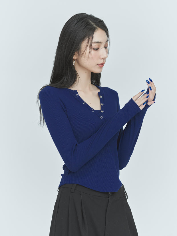 【LIGHT_残り1点】BUTTON T-SHIRT