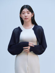 【NAVY_残り2点】BOLERO CARDIGAN