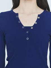 【LIGHT_残り1点】BUTTON T-SHIRT