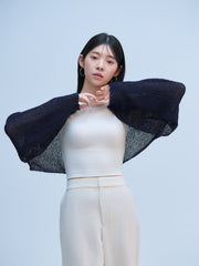 【NAVY_残り3点】BOLERO CARDIGAN