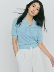 【LIGHT_残り1点】SHEER POCKET CARDIGAN