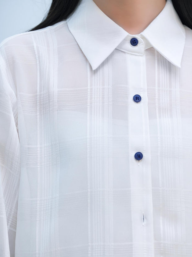 SHEER CHECK SHIRT（2color）