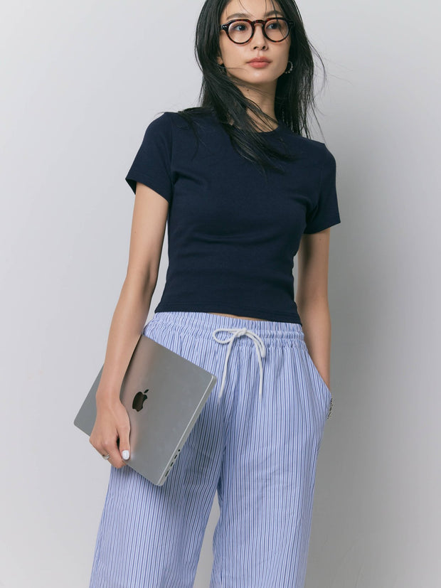 【NAVY_残り1点】CREW NECK TEE