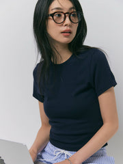 【NAVY_残り1点】CREW NECK TEE