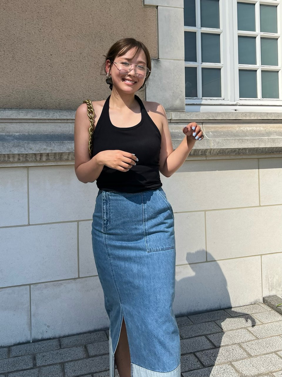 残り2点】SLIT LONG DENIM SKIRT – BLUE×PALANG(ブルーパラン)