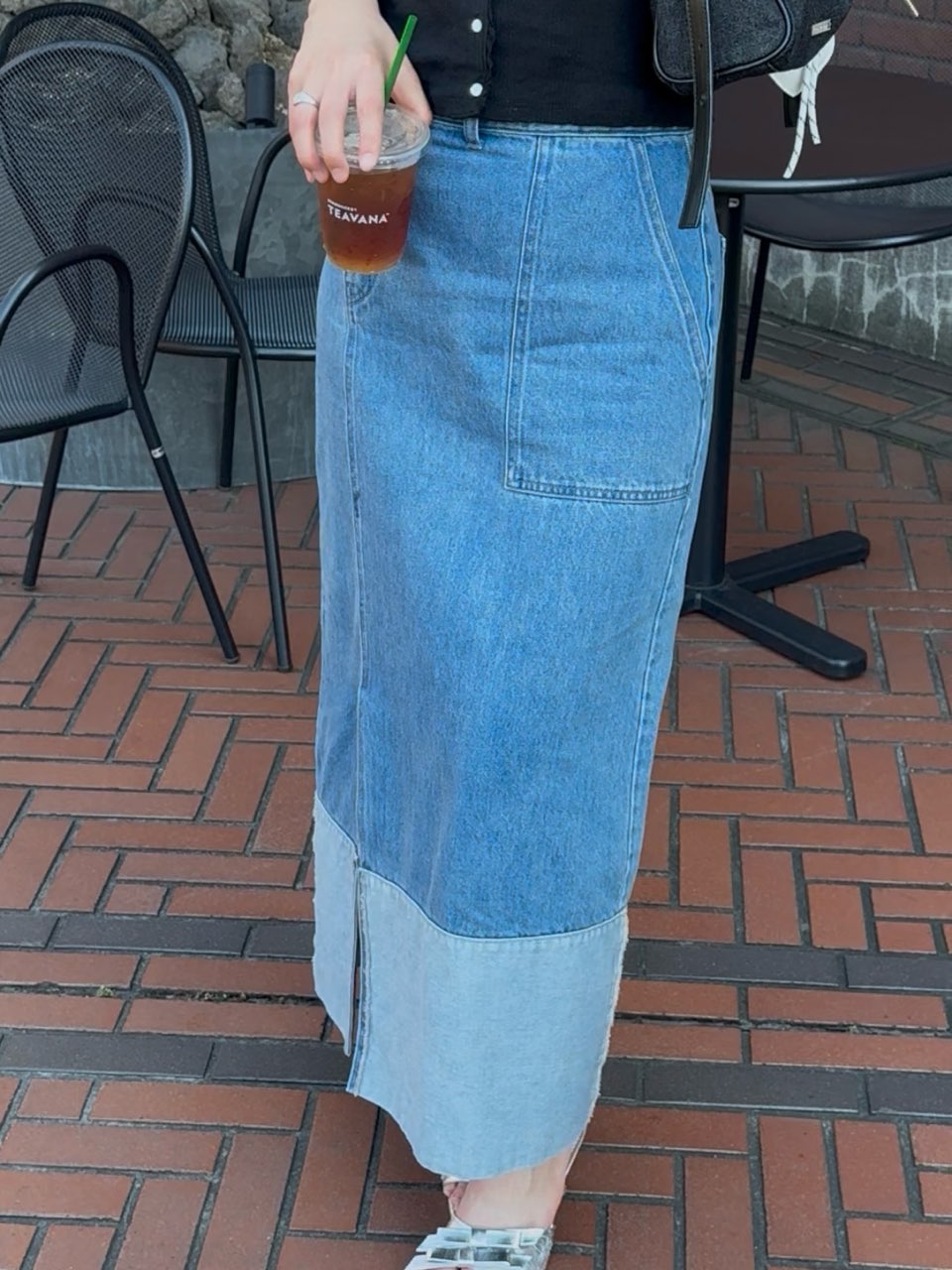 SLIT LONG DENIM SKIRT – BLUE×PALANG(ブルーパラン)
