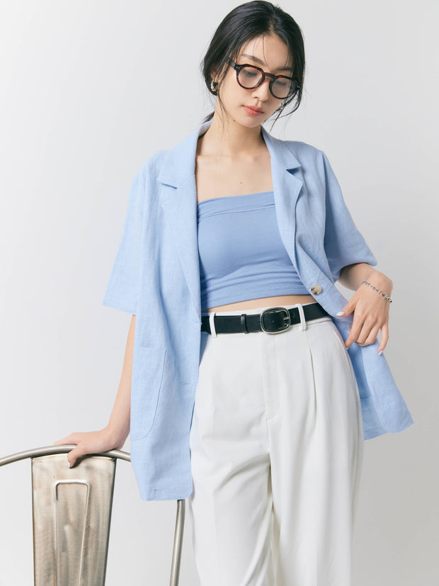 【残り2点】LINEN SILHOUETTE JACKET