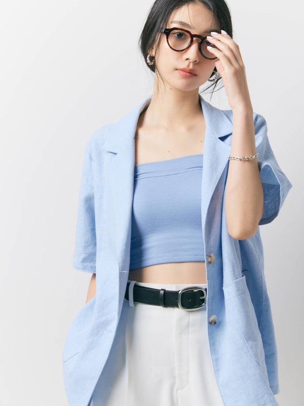 【残り2点】LINEN SILHOUETTE JACKET