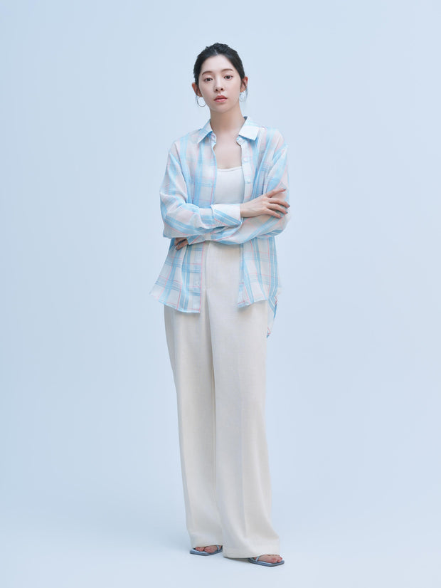 SHEER CHECK SHIRT（2color）