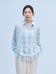 SHEER CHECK SHIRT（2color）