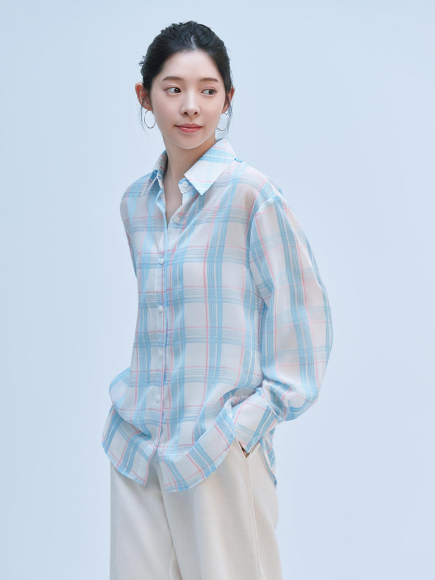 SHEER CHECK SHIRT（2color）