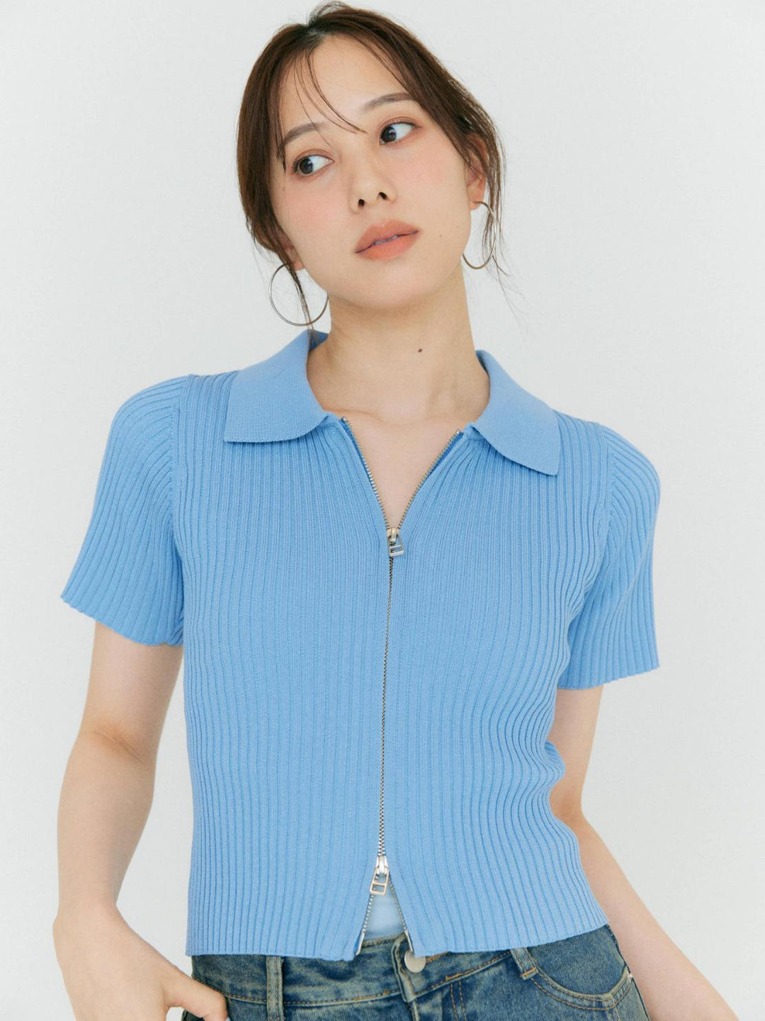 残り2点】WZIP HALF KNIT – BLUE×PALANG(ブルーパラン) 残り2点】WZIP HALF KNIT – BLUE×PALANG(ブルーパラン)