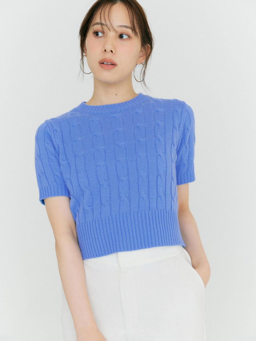 SIMPLE SHORT KNIT ライト　ブルー　blue palang TOM SHORT KNIT – BLUE×PALANG(ブルーパラン)