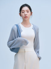 【NAVY_残り2点】BOLERO CARDIGAN