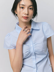 【LIGHT_残り2点】HALF SLEEVE SIMPLE SHIRT