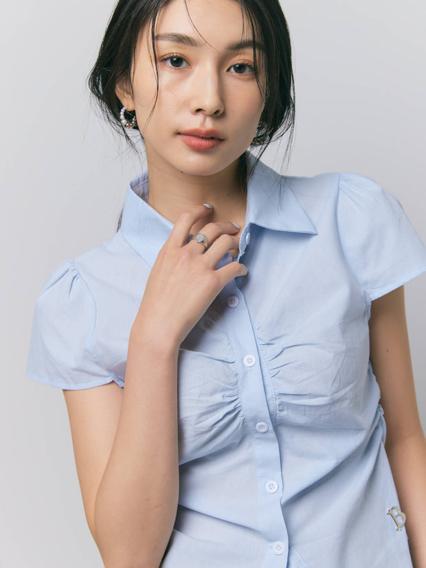 【LIGHT_残り2点】HALF SLEEVE SIMPLE SHIRT