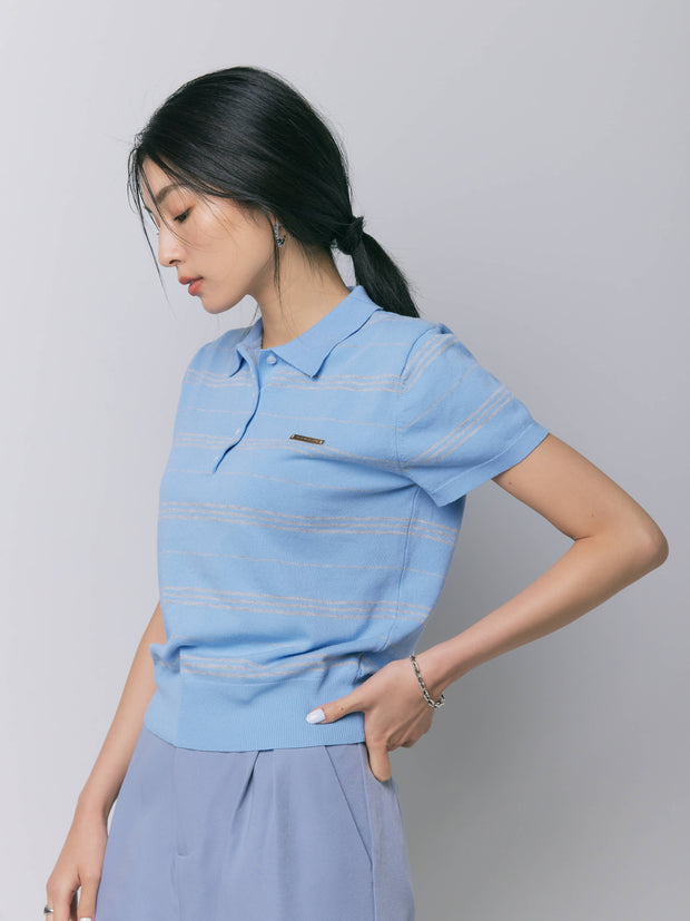 【残り2点】BORDER POLO TOP
