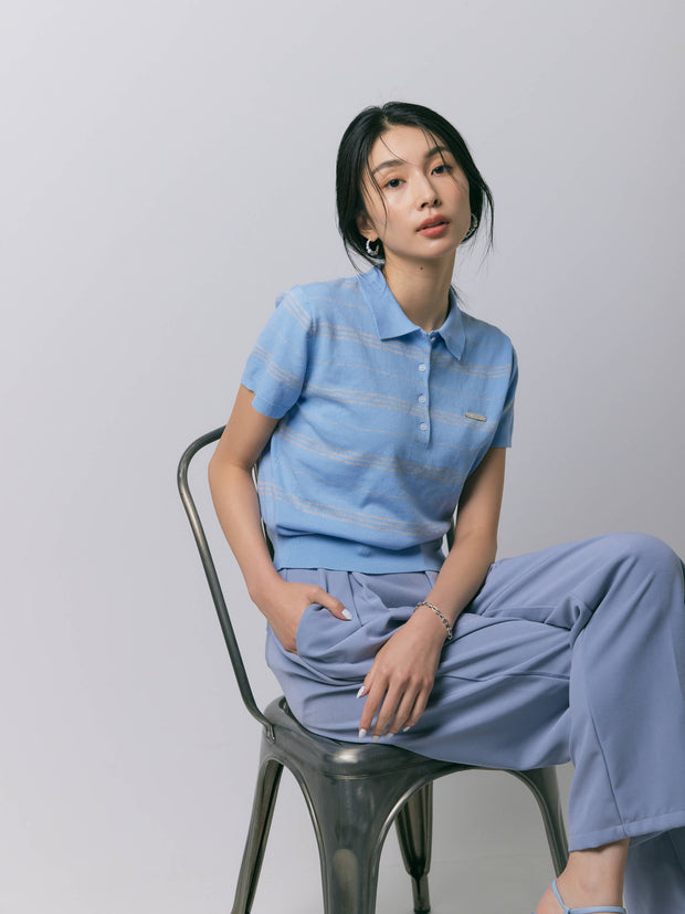 【残り2点】BORDER POLO TOP