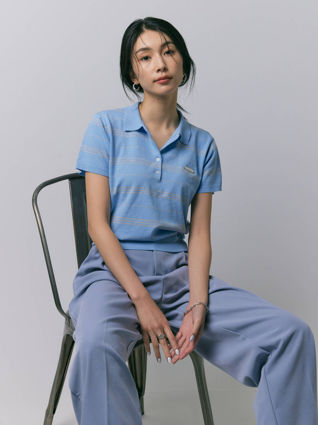 【残り2点】BORDER POLO TOP