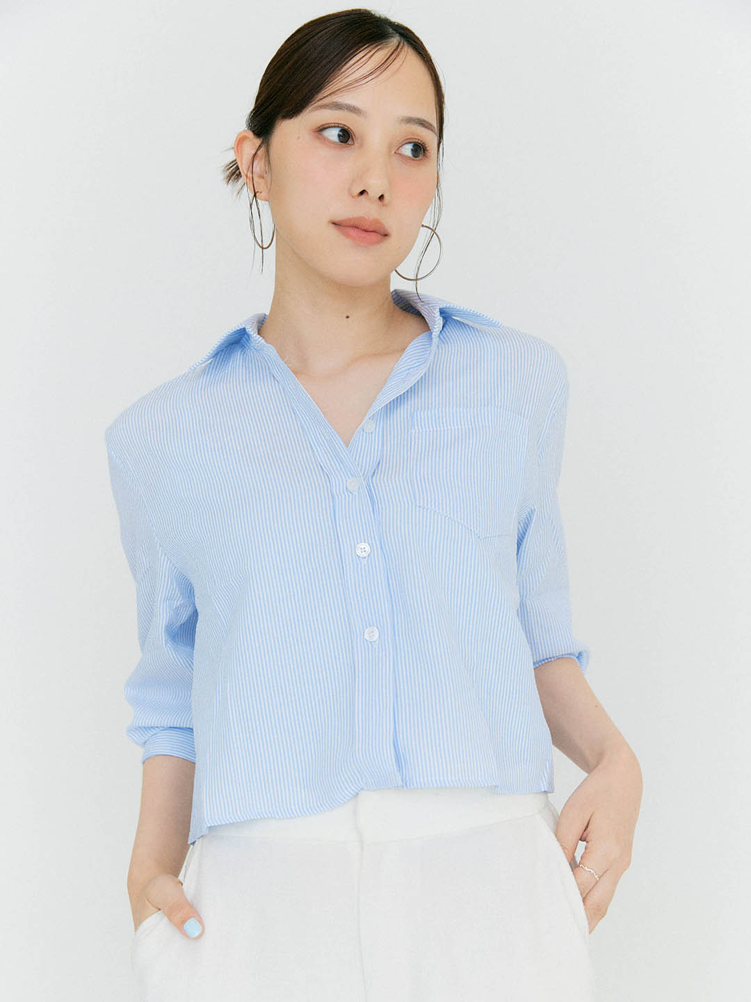 SIMPLE SHORT KNIT ライト　ブルー　blue palang TOM SHORT KNIT – BLUE×PALANG(ブルーパラン)