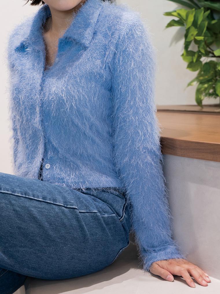 残りわずか】FRINGE CARDIGAN TOPS – BLUE×PALANG(ブルーパラン)