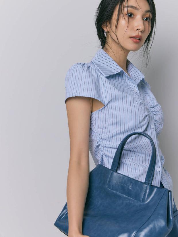 【LIGHT_残り2点】HALF SLEEVE SIMPLE SHIRT