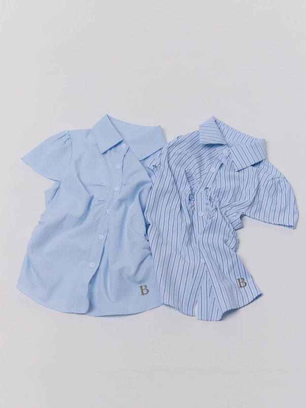 【LIGHT_残り2点】HALF SLEEVE SIMPLE SHIRT