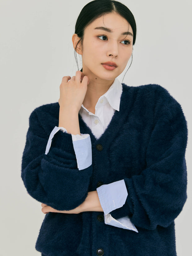 【ベストセラー】SHORT SHAGGY BIG CARDIGAN