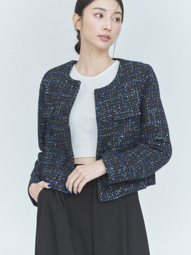 【BLACK_残り2点】TWEED BOLD JACKET（2color）