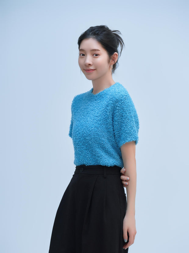 【ベストセラー_NAVY/残りわずか】MOJA SHORT KNIT（4color）