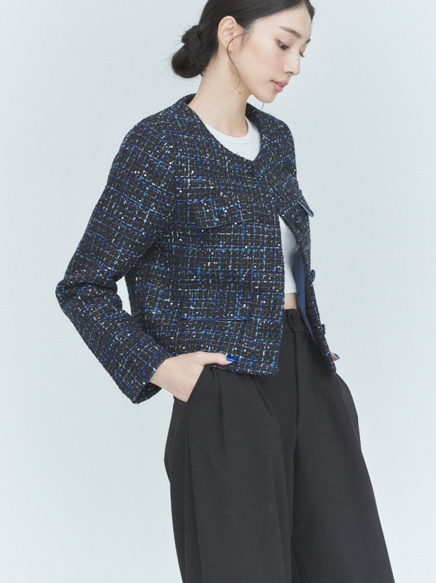 【BLACK_残り2点】TWEED BOLD JACKET（2color）