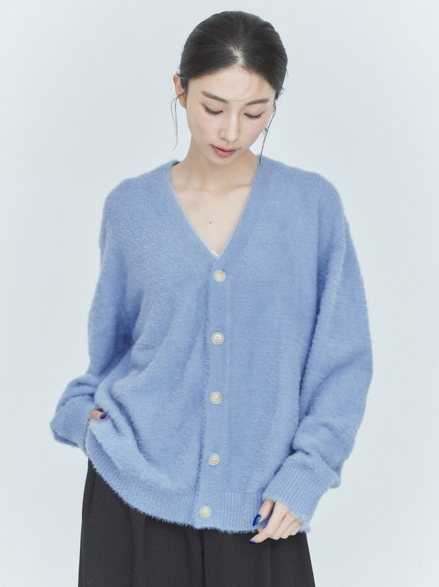 【ベストセラー】SHORT SHAGGY BIG CARDIGAN（4color）